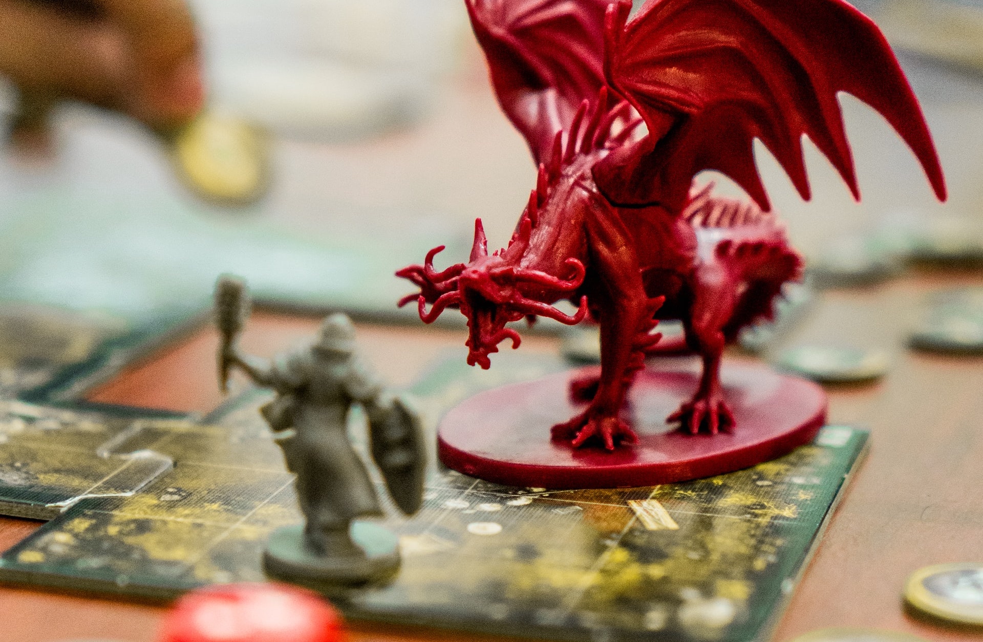 dragon mini on game board